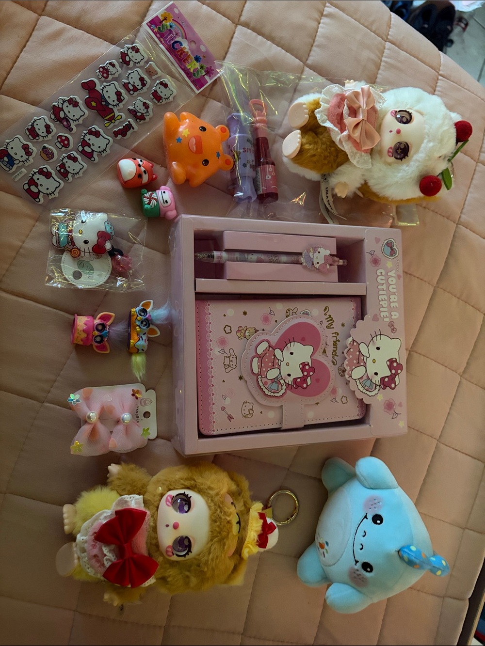 Hello Kitty/Girly Kids Stationery & Toy Gift Set